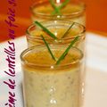 Crème de lentilles du puy au foie gras