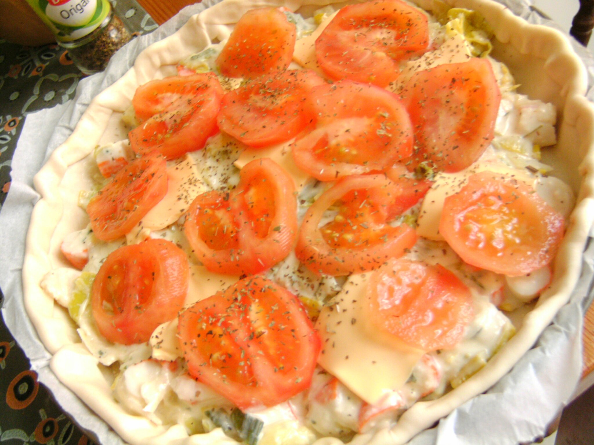 Tarte Aux Poireaux/surimi & Tomates - Rêve Et Gourmandises