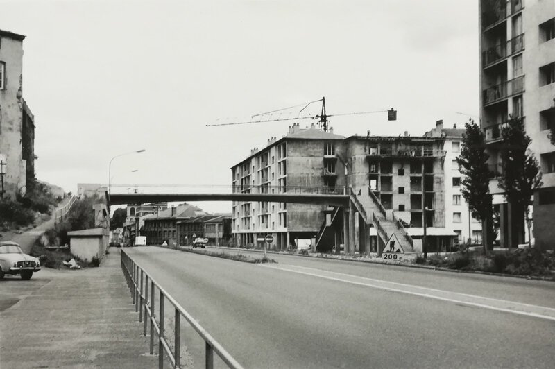 construction de la passerelle sur le bd WaldeckRousseau SaintChamond