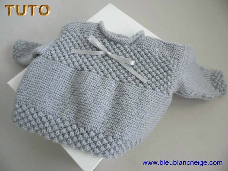 Tuto Layette Brassiere Grise Tricotee Main Tuto Tricot Bebe