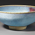 A copper-red-splashed junyao bowl, song dynasty, 12th-13th century
