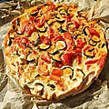 Clafoutis courgette tomate mozzarella