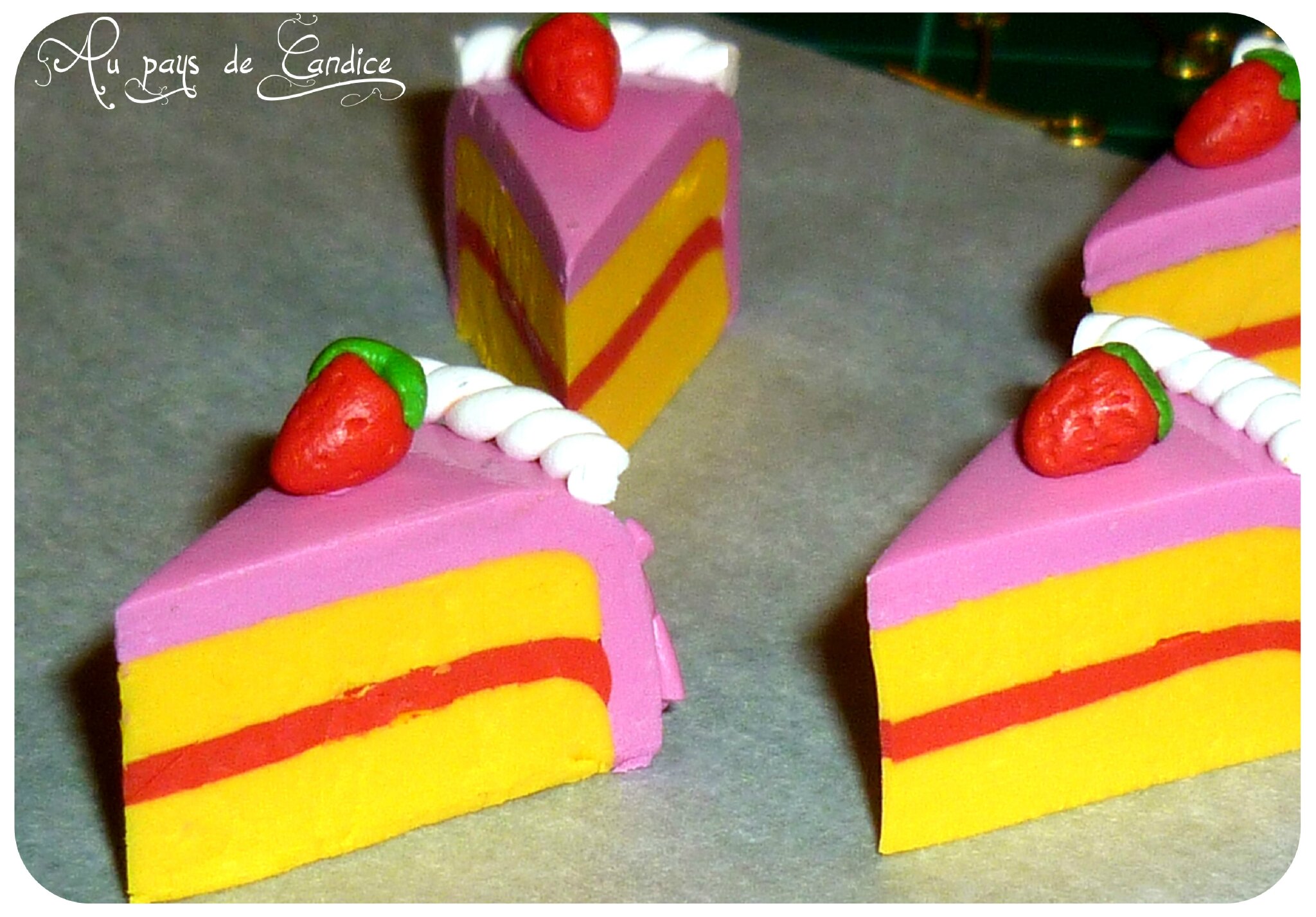 Gateau Aux Fraises Fimo Au Pays De Candice