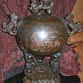 Important brûle-parfum du xixe siècle en bronze. travail sino-vietnamien 