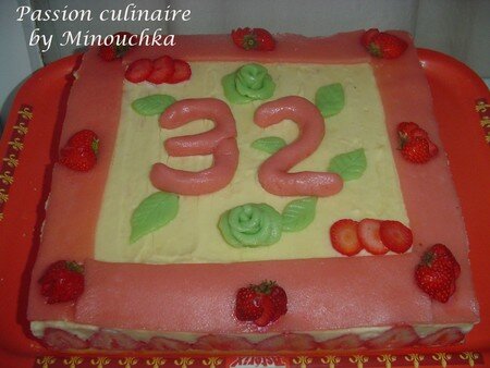 gateau anniversaire 32 ans Mon Tout Premier Fraisier Passion Culinaire By Minouchka gateau anniversaire 32 ans