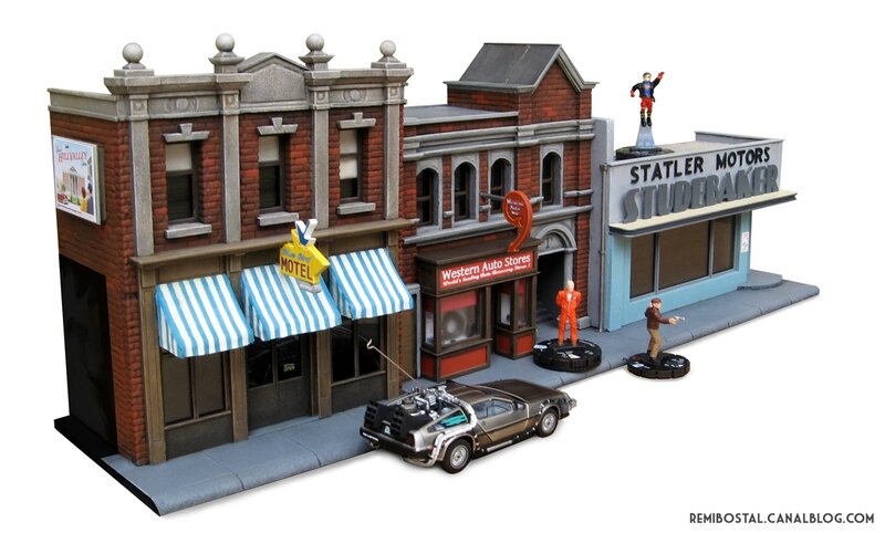 Hill Valley main street part 2 back to the future bttf heroclix remi bostal scenery miniature (3)