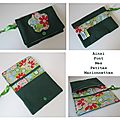 porte monnaie fleur ppmc vert