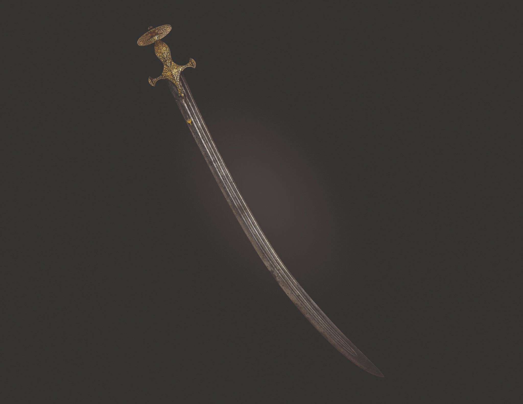 Diamond A Personal Sword Of The Emperor Aurangzeb With Gold Damascened Tulwar Hilt Alain R Truong
