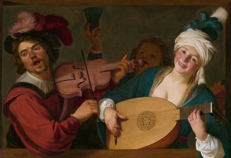 A-Merry-Group-Behind-a-Balustrade-with-a-Violin-and-a-Lute-Player_Gerrit-van-Honthorst_4x3-uncropped