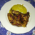 Côte de porc et purée de pommes de terre au curry madras