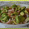 Salade aux crevettes, avocat et pamplemousse
