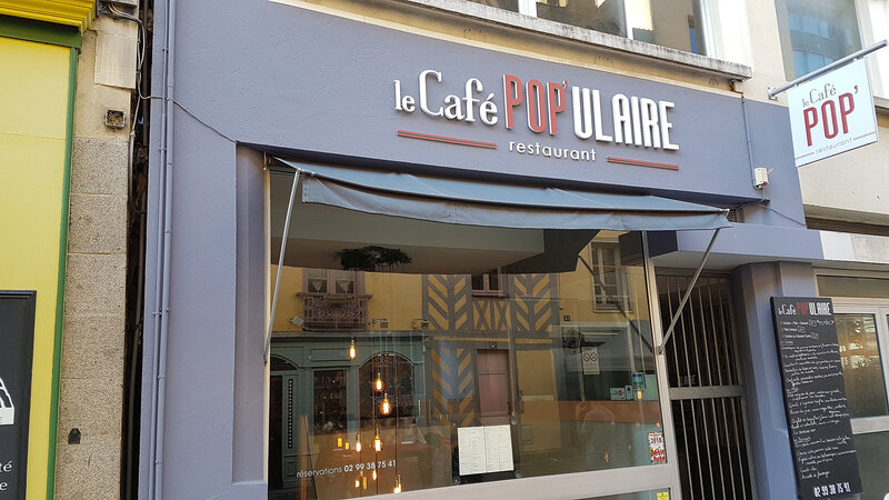Le Café POP'ULAIRE Rennes Ille-et-Vilaine café restaurant -  devanture...bulent