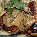 Escalopes de veau farcies aux champignons 
