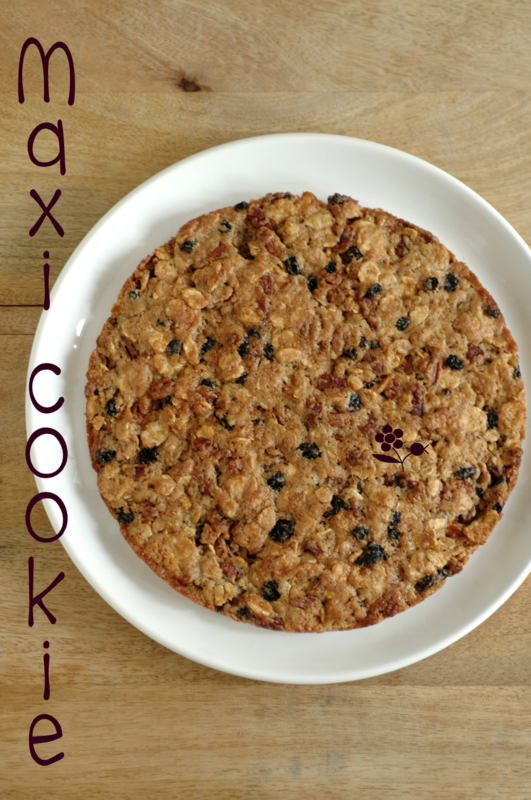 Maxi cookie flocons de châtaigne, noix de Pécan & raisins de Corinthe_1