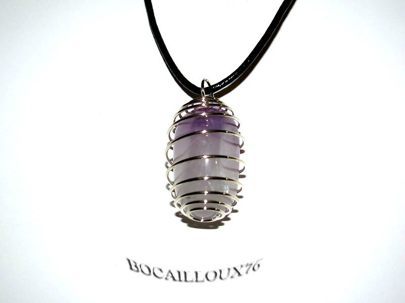 COLLIER PENDENTIF CAGE MIDI AMETHYSTE 17