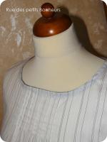 Blouse blanche rayée -Tuniques, blouses & robes au fil des jours -