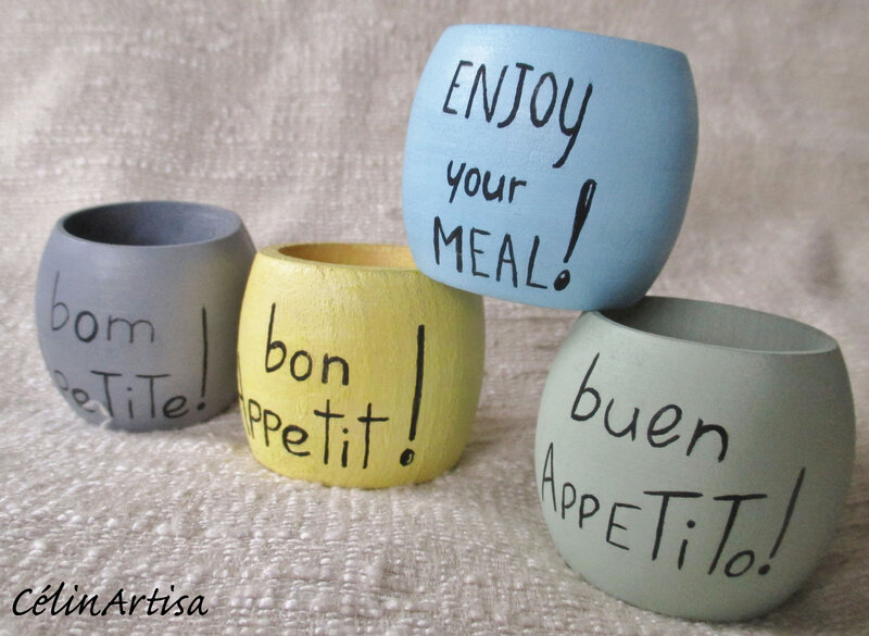 Ronds de serviette "Bon appétit !"