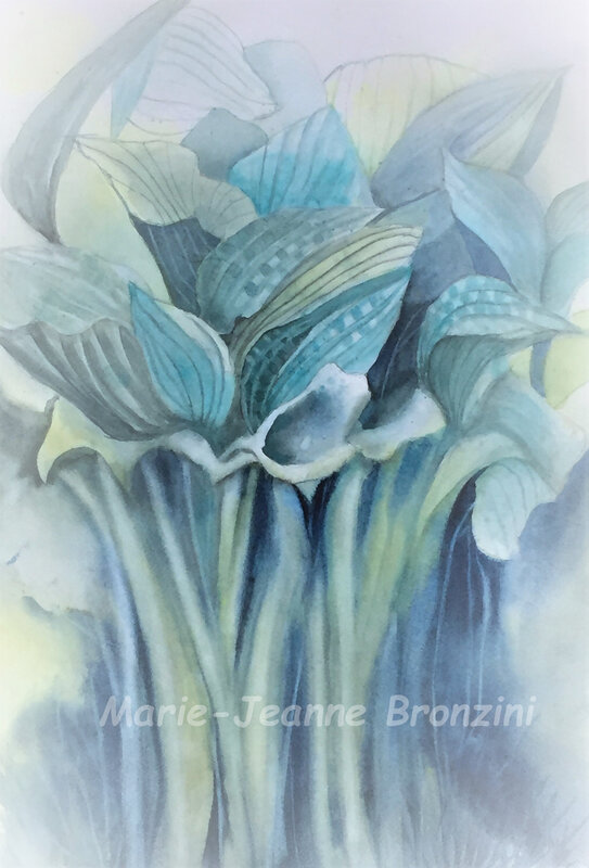 BOUQUET D'HOSTAS