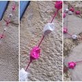 Guirlande origami rose et blanche