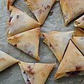 Samoussa framboises chocolat blanc