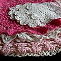 napperons crochet rose