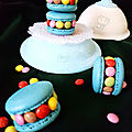 Macaron ganache chocolat et m&m's