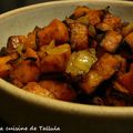 Poêlée de patates douces et amandes effilées au curry