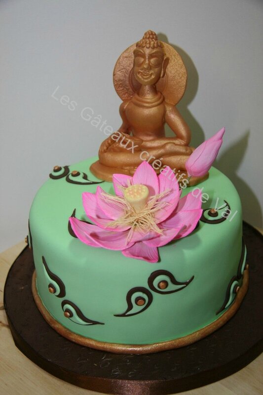 Zen Bouddha Et Fleurs De Lotus Les Gateaux Creatifs De Val