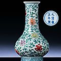An extremely rare ming-style doucai vase, yongzheng six-character mark within double-circles and of the period (1723-1735) 
