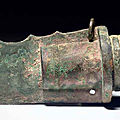 An unusual bronze axle cap, warring states period (475-221 bc)