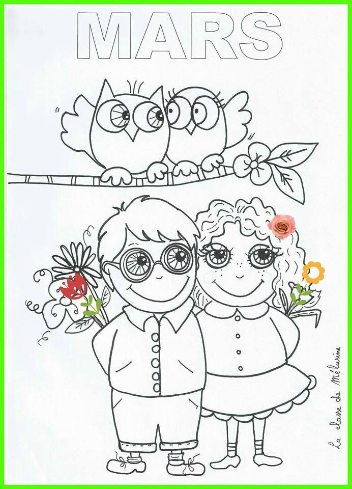 Coloriages mois de mars  Assistante Maternelle Argenteuil  Orgemont