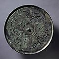 Mirror with Three Dragons, 3rd century BC, China, Eastern Zhou dynasty (771-256 BC), Warring States period (475-221 BC)