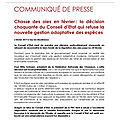 Communiqué de presse fdc80