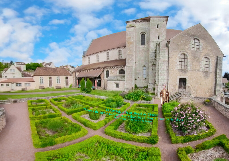 La Collégiale Saint-André de Chartres - Thomas Becket - Guillaume aux Blanches Mains - Jean de Salisbury