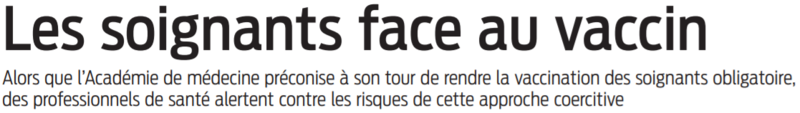 2021 03 10 SO Les soignants face au vaccin