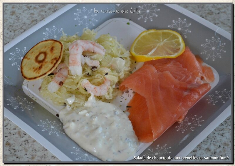 salade de choucroute et saumon fumé