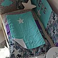 housse matelas à langer étoiles nuage rêve turquoise gris violet liberty mauvey 2