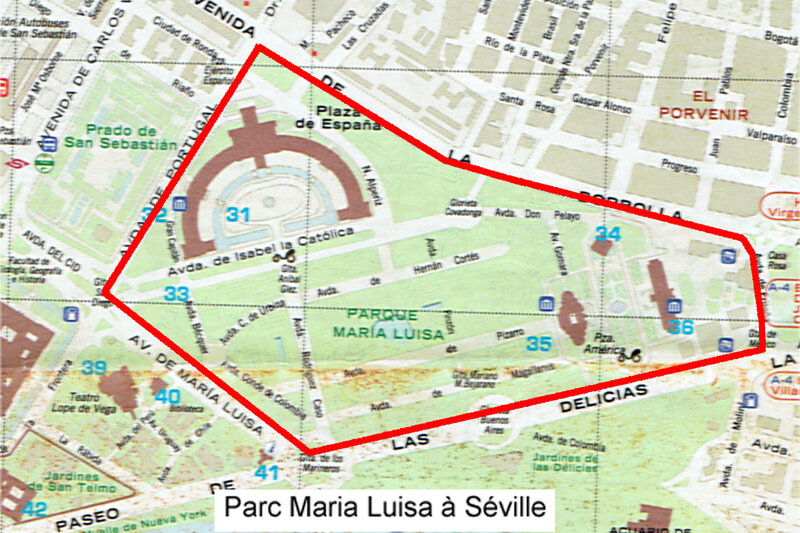 Plan-Parc-Maria-Luisa-à-Séville