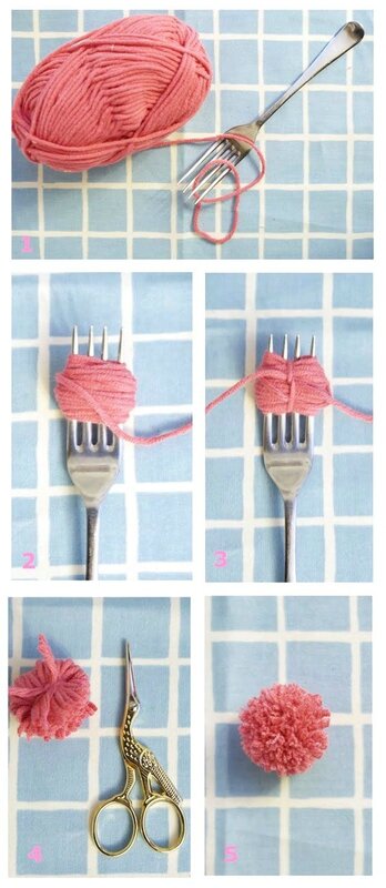 pompom fourchette