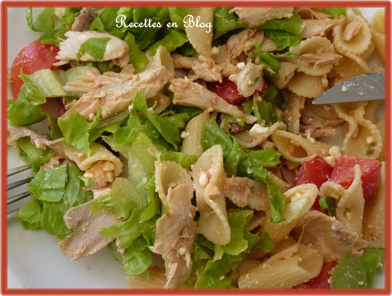 Salade De Pâtes Poulet Tomate Fêta Recettes En Blog