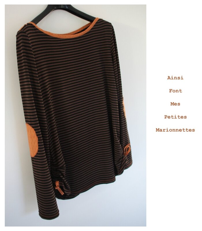 tee shirt encolure bateau orange 1