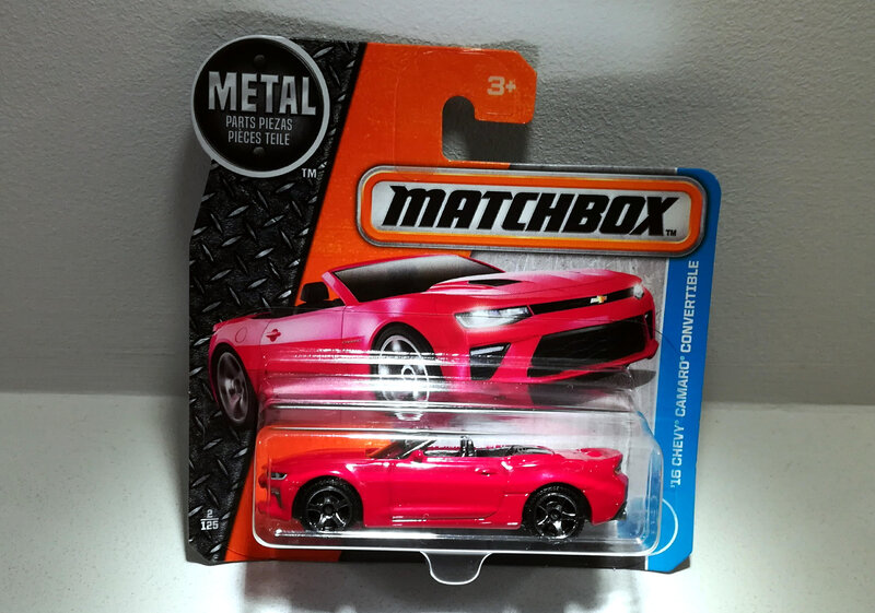 Chevrolet Chevy Camaro convertible de 2016 (Matchbox)